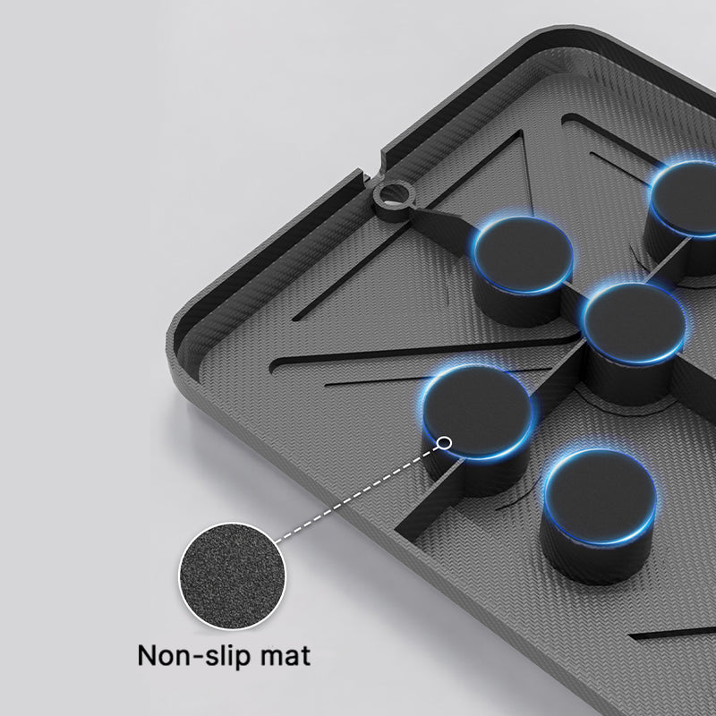 Anti-slip mat detail on push-up board