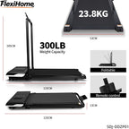 FlexiHome Walking Pad Treadmill SDJ-DDZP01 with foldable design, 300 lbs weight limit, and remote control, ideal for compact home spaces
