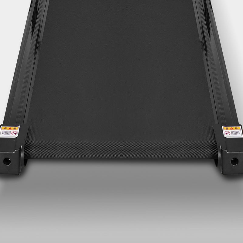 Rear close-up of FlexiHome SDJ-DDZP01 walking pad showing sturdy frame, anti-slip surface, and smooth edge design for safety and durability.
