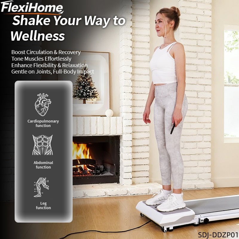 FlexiHome Walking Pad Treadmill SDJ-DDZP01 in fat-burning mode, promoting blood circulation, burning calories, and gentle on joints for home workouts