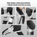 Leg toner ring demonstrating various exercise methods
