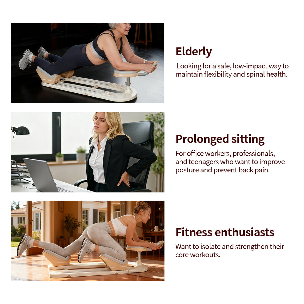 Spine Twist & Stretch Trainer – JYJ-HX ideal for older adults with back discomfort, office workers with sedentary lifestyle, and fitness enthusiasts aiming to strengthen core muscles