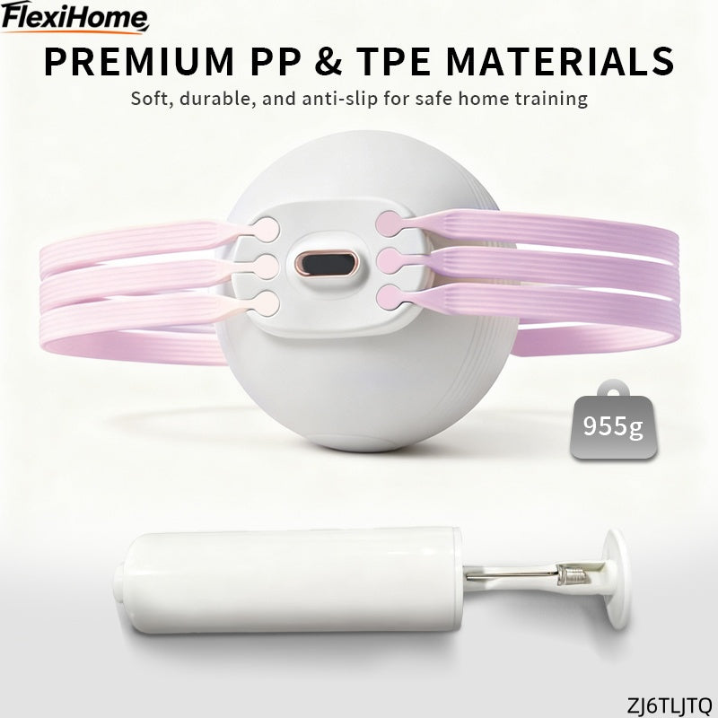 FlexiHome Leg-Shaping Ball ZJ6TLJTQ close-up showing durable, non-slip, and soft material for safe home leg workouts