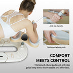 Waist trainer machine highlighting non-slip handles and thickened elbow pads
