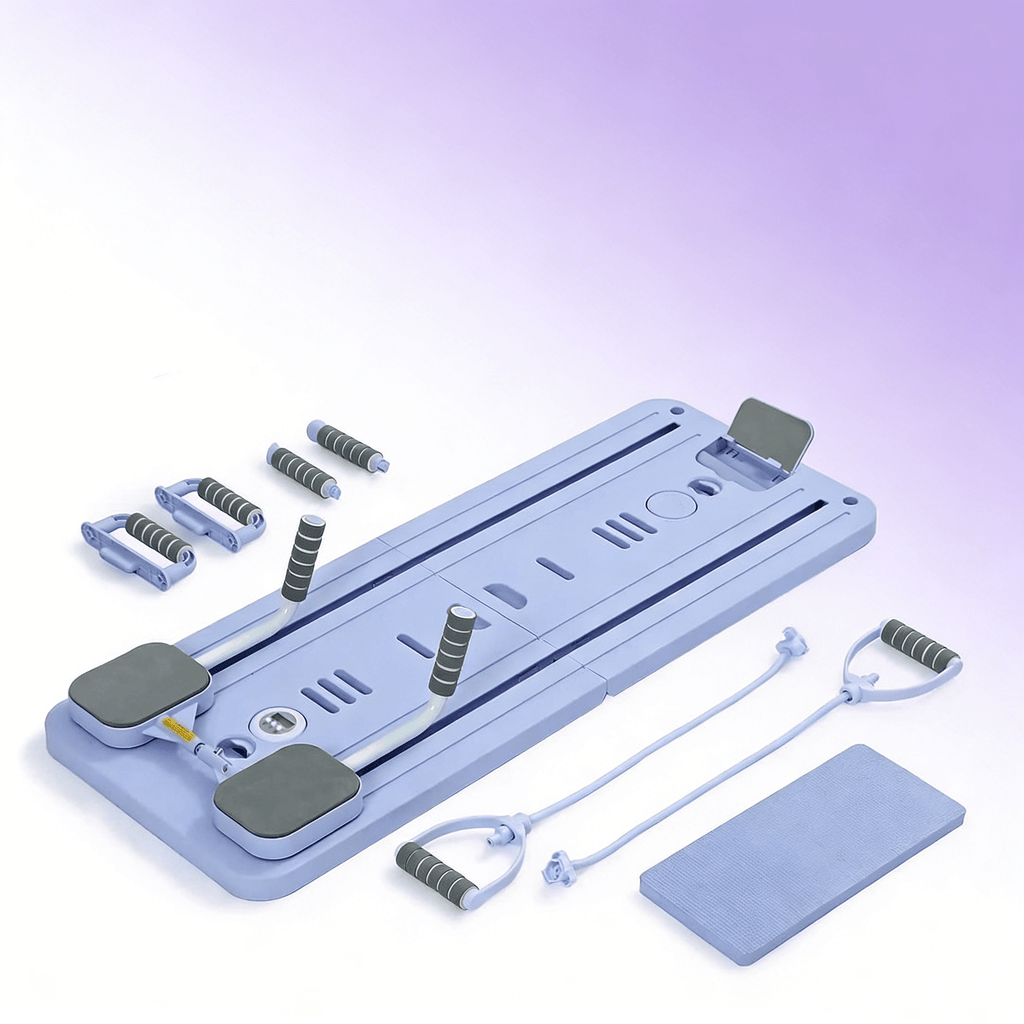 Tabla de Pilates Plegable: Entrenador Plegable Todo en Uno para Entrenamientos de Cuerpo Completo