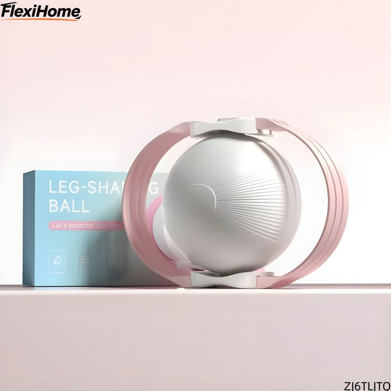 ZI6TLITQ Leg-Shaping Ball — stylish pink and white fitness training ball designed for inner thigh and leg toning exercises.