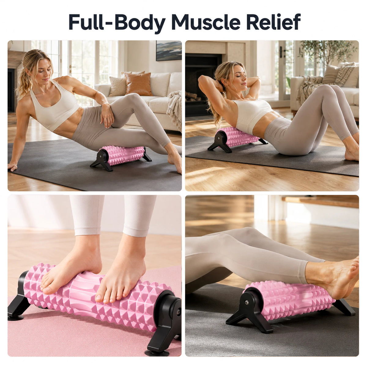 FlexiHome Suction-Mount Deep Tissue Foam Roller