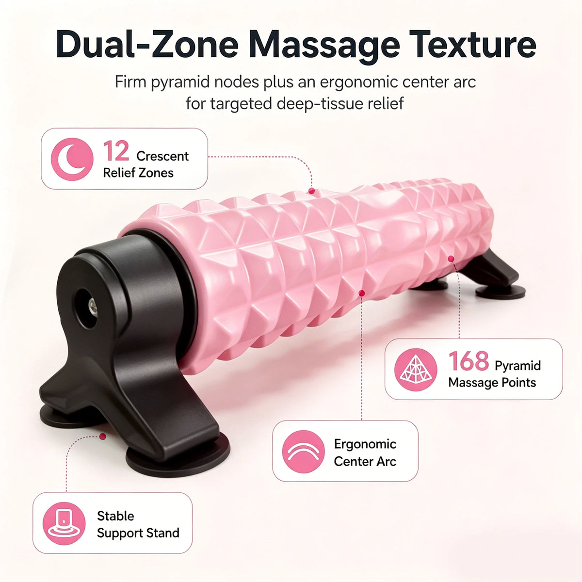 FlexiHome Suction-Mount Deep Tissue Foam Roller
