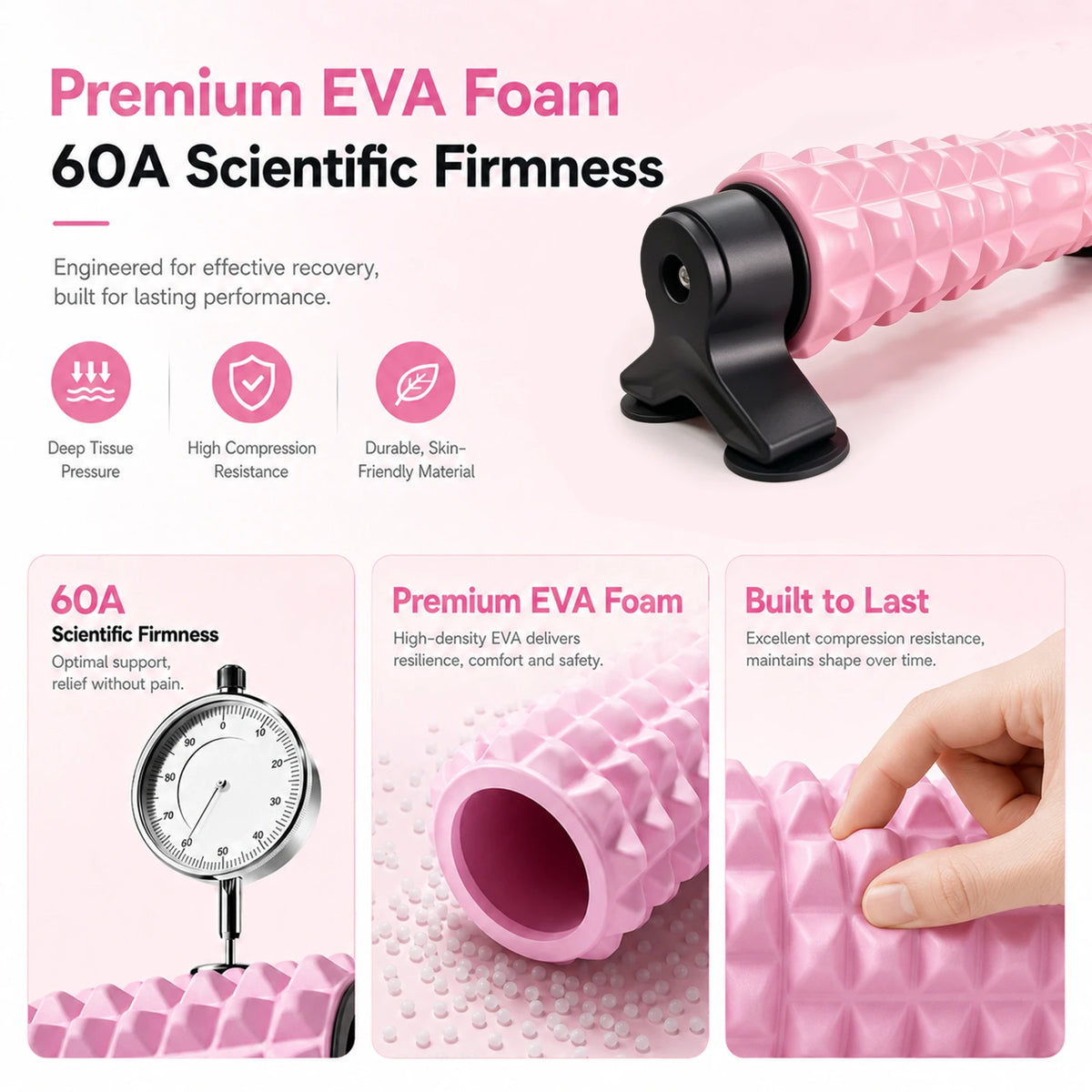 FlexiHome Suction-Mount Deep Tissue Foam Roller