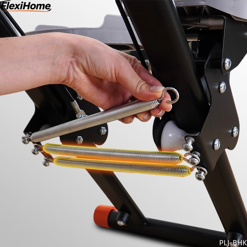 FlexiHome PLJ-BHK Stair Climber showing adjustable resistance system with 3 levels ranging from 75 to 225 lbs for customizable workout intensity.