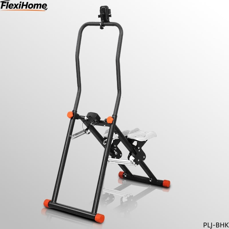 FlexiHome PLJ-BHK Stair Climber side view highlighting compact foldable frame and sturdy construction for stable home cardio training.