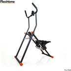 Side view of FlexiHome PLJ-DYJK stair climber showing handlebars and non-slip footpads for secure and stable workouts.