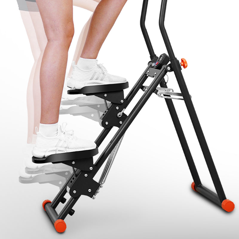 Demonstration of the PLJ-DYJK stair climber’s stepping motion, showing adjustable pedal movement and stable frame design for smooth lower-body workouts.