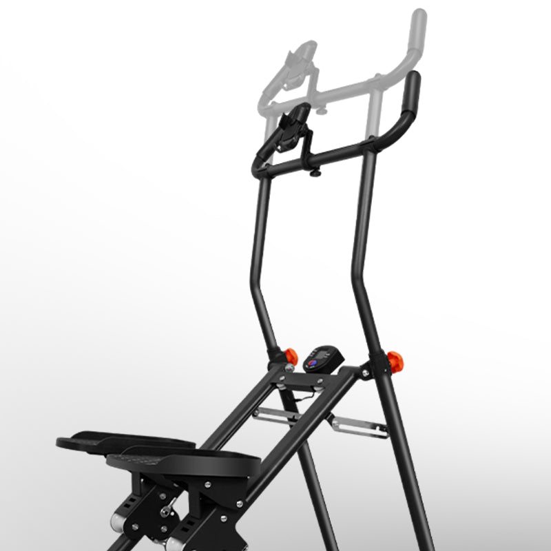 Side view of the PLJ-DYJK stair climber showing the adjustable handle design, highlighting multiple height adjustment options for customized workouts.