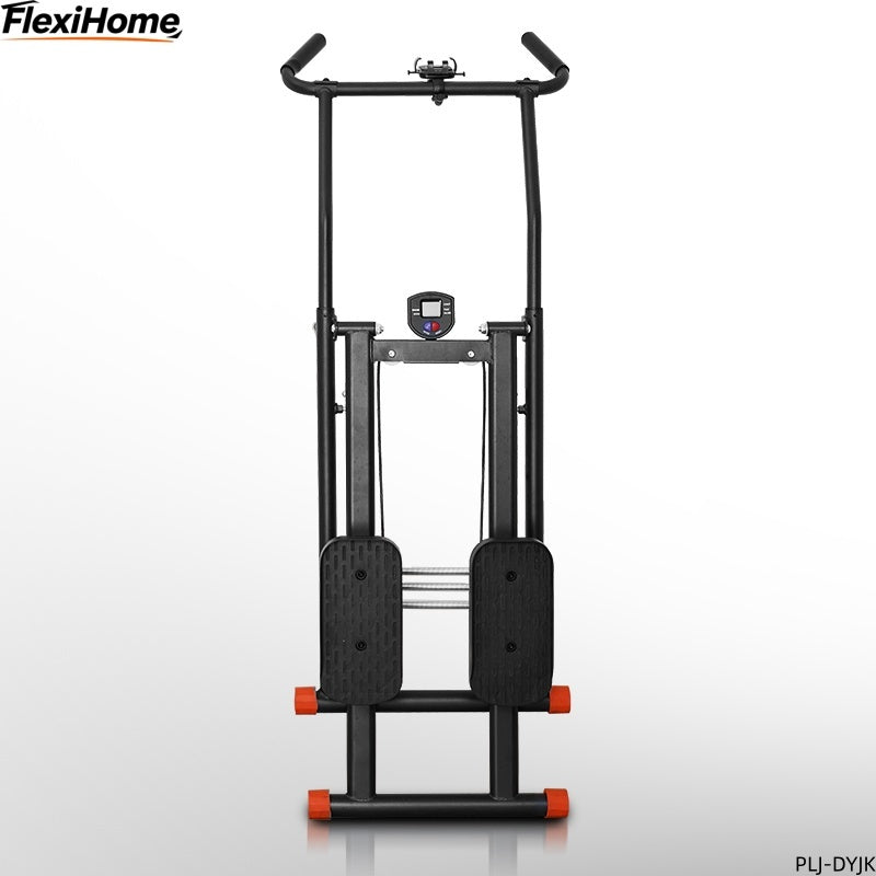 Front view of folded FlexiHome PLJ-DYJK Stair Climber, showing compact design for easy storage and space saving.