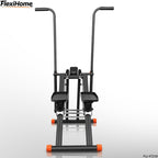 Front view of FlexiHome PLI-KTJYJK Stair Climber showing the full structure, adjustable handles, and sturdy frame design.
