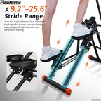 FlexiHome PLI-KTJYJK Stair Climber with 9.2–25.6 inch adjustable stride range, offering extended step height for both high-intensity and low-impact workouts.
