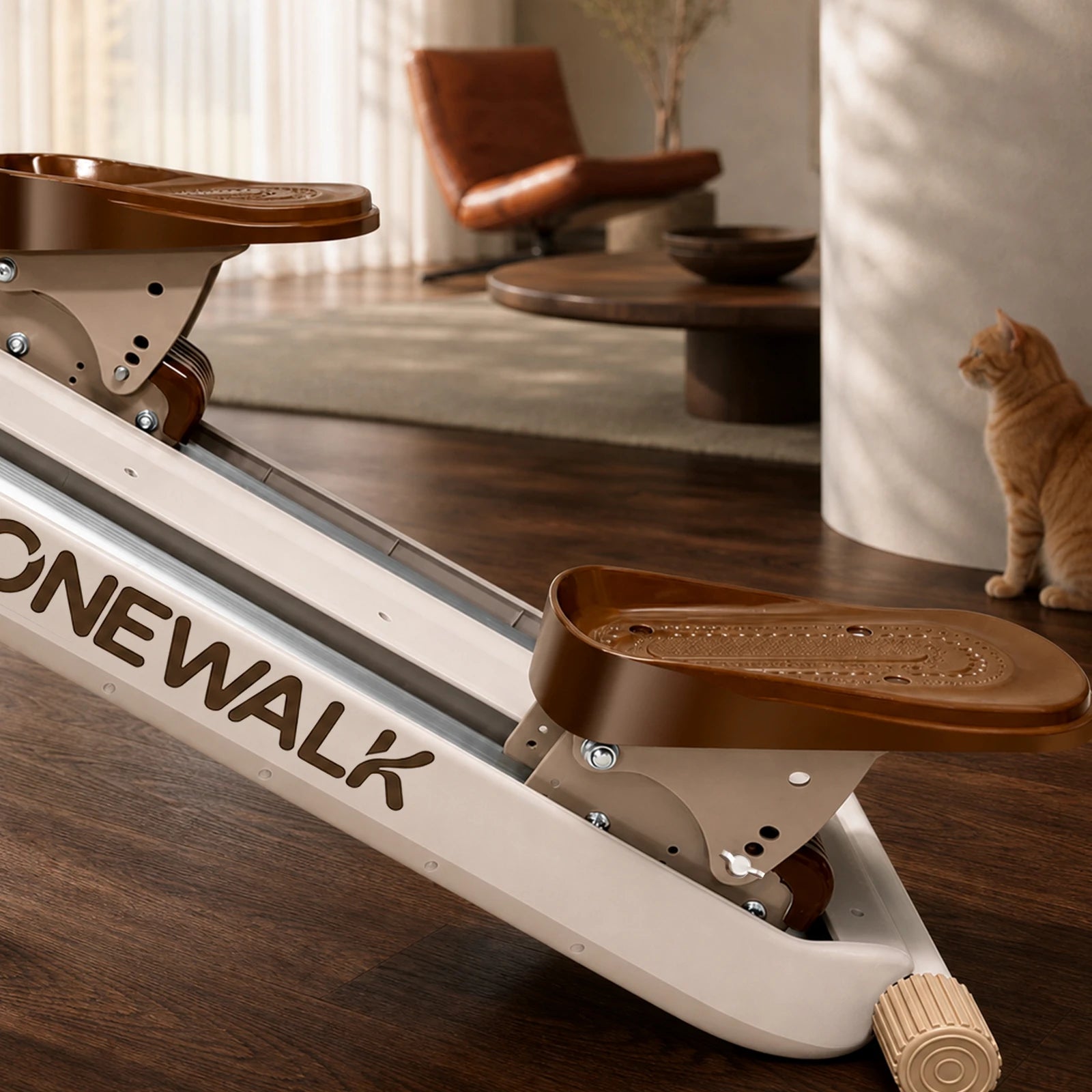 Extended stair climber rail structure