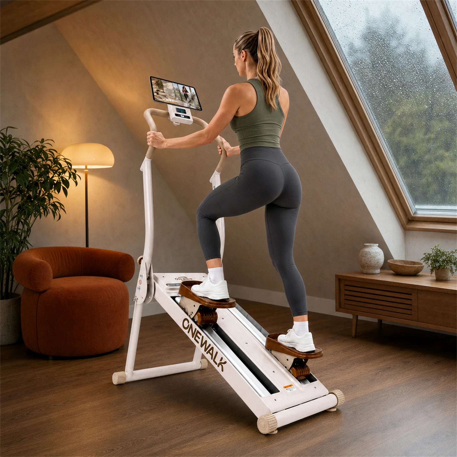 Magnetic stair climber used for indoor home cardio