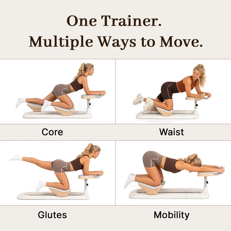 One trainer with core, waist, glute and mobility movements