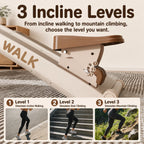 Magnetic stair climber with three incline levels for home workouts