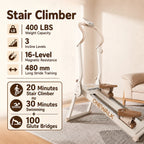Magnetic stair climber specs with 16 resistance levels and long stride