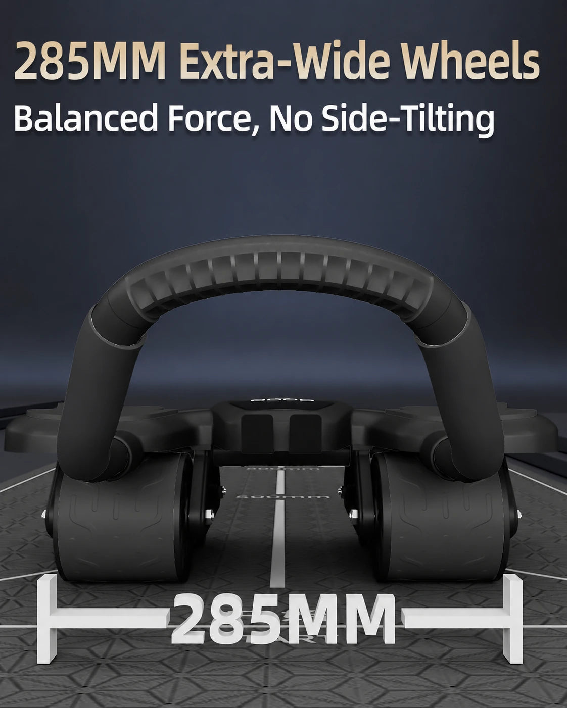 285 millimeter extra-wide wheelbase
