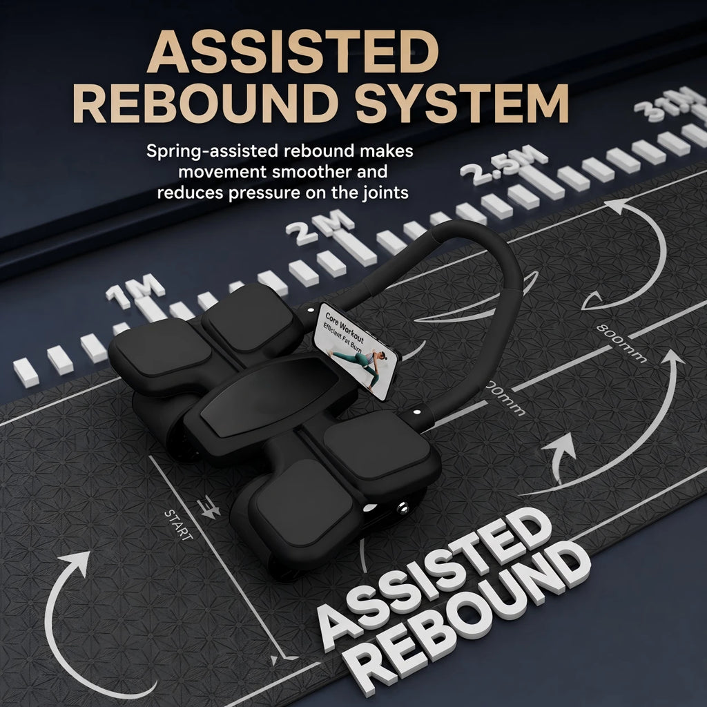 FlexiHome 4-Wheel Assisted Rebound Ab Roller