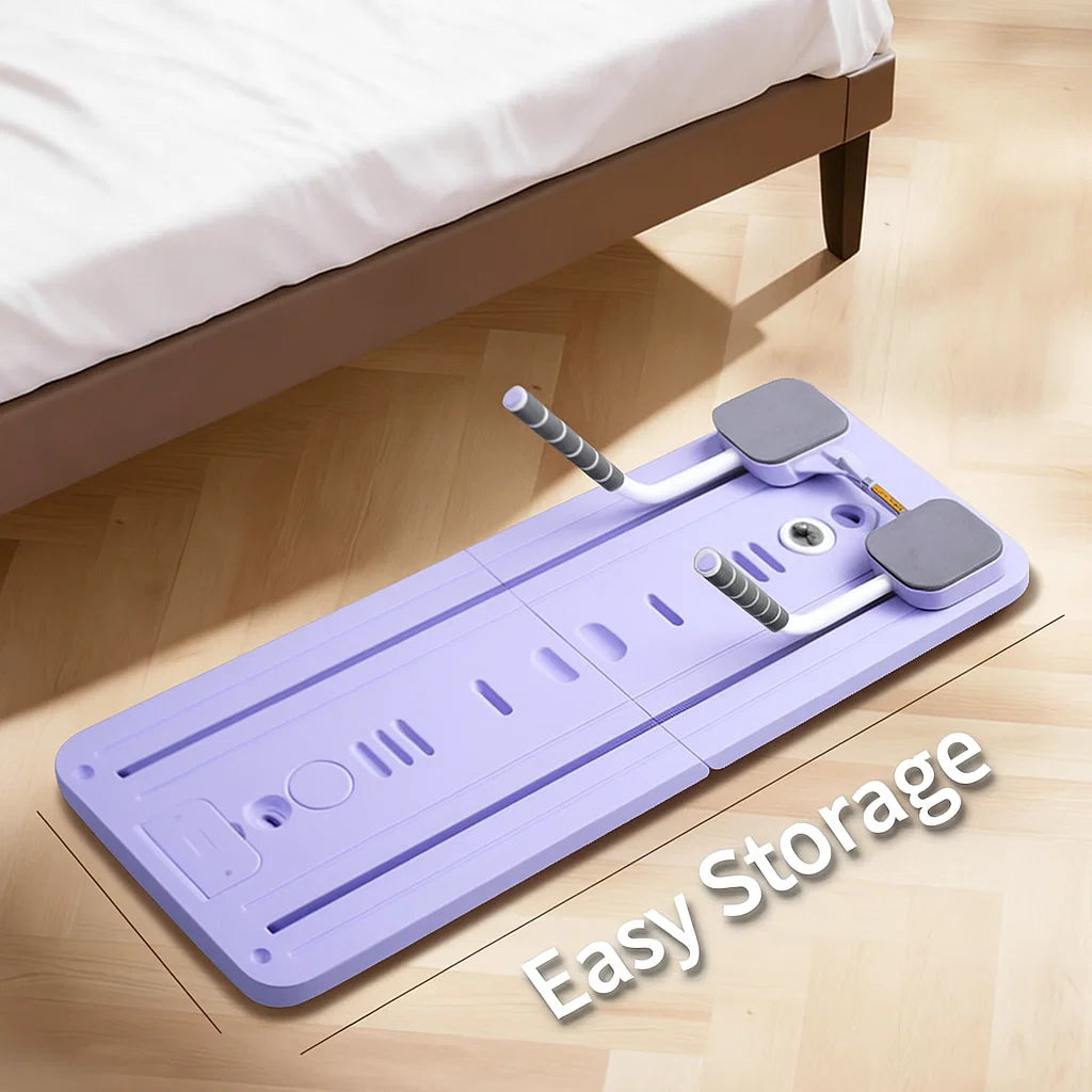 FlexiHome Pilates Board foldable design for easy home storage under the bed or in small spaces